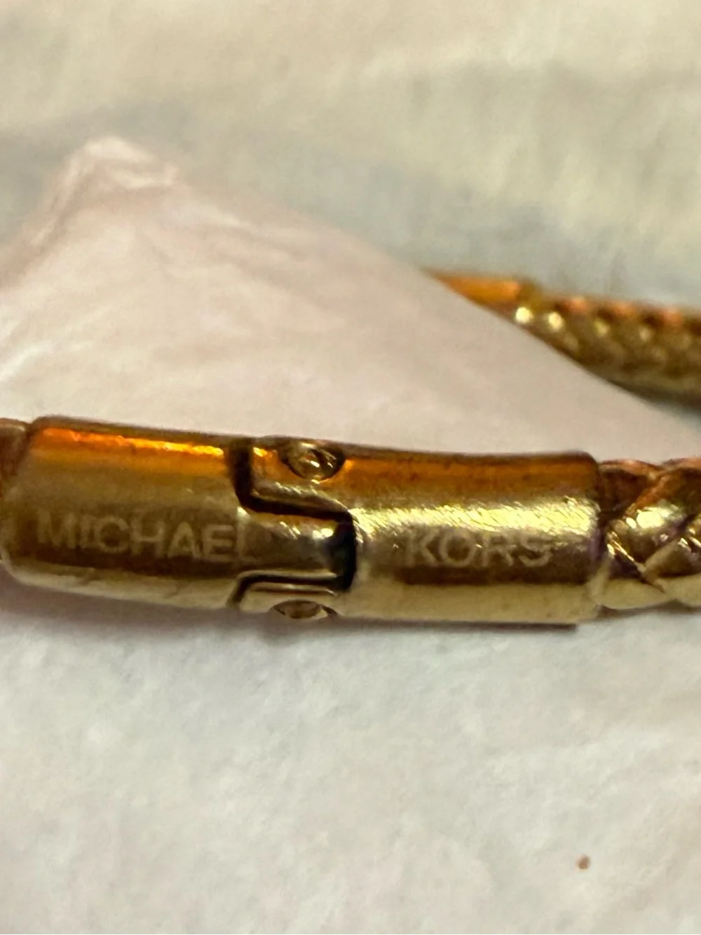 Michael Kors Gold-Tone Pavé Crystal Bangle Bracelet